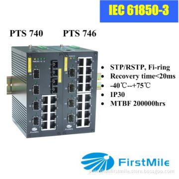 4 Gigabit Port Managed Industrial Ethernet Switches SFP Module